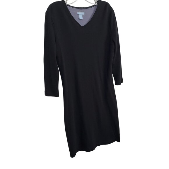 Horny Toad Dresses & Skirts - Horny Toad Women M Dress V Neck 3/4 Sleeve Stretch Knit Sweaterdress Minimalist